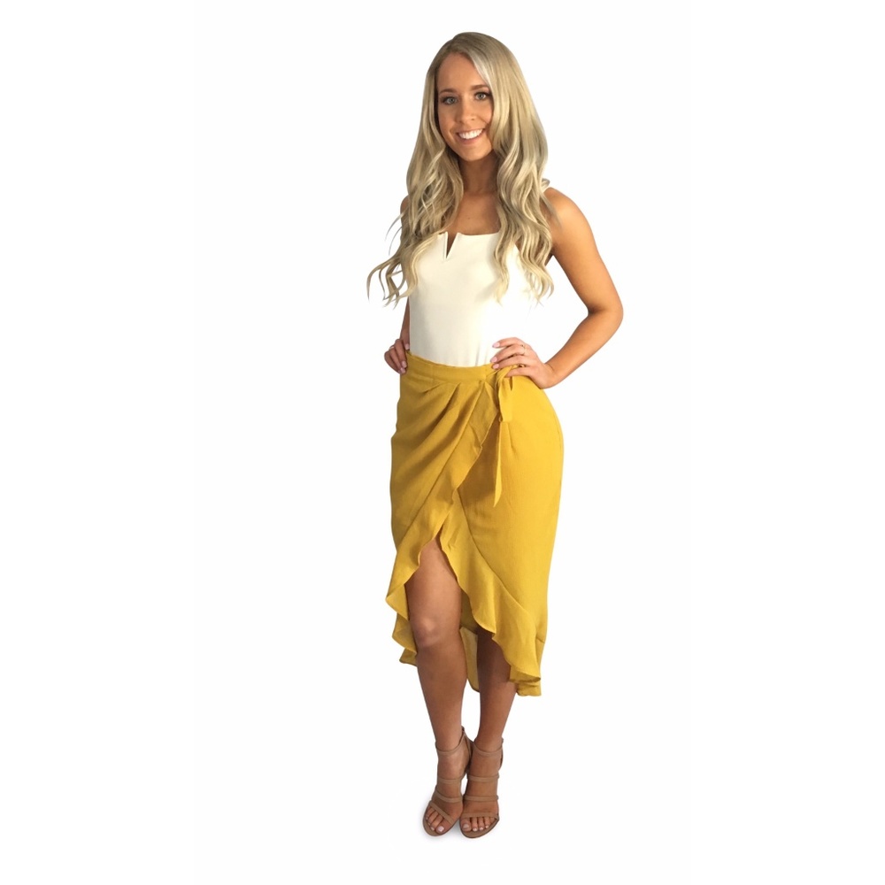 Royalty Wrap Skirt- Marigold